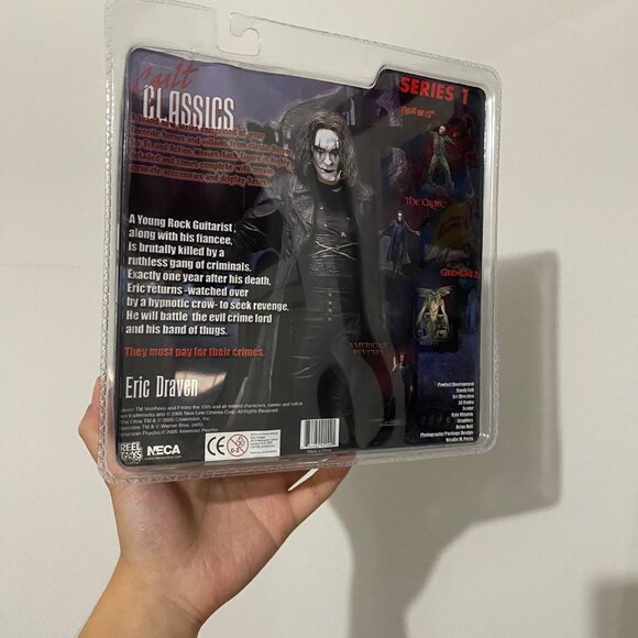 NECA Cult Classics Series 1 The Crow Eric Draven Figure New Sealed - Picture 2 of 11